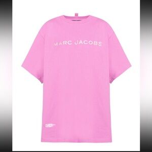 Marc Jacobs Womens Pink Logo Oversized “The Big T Shirt” Size XS-M